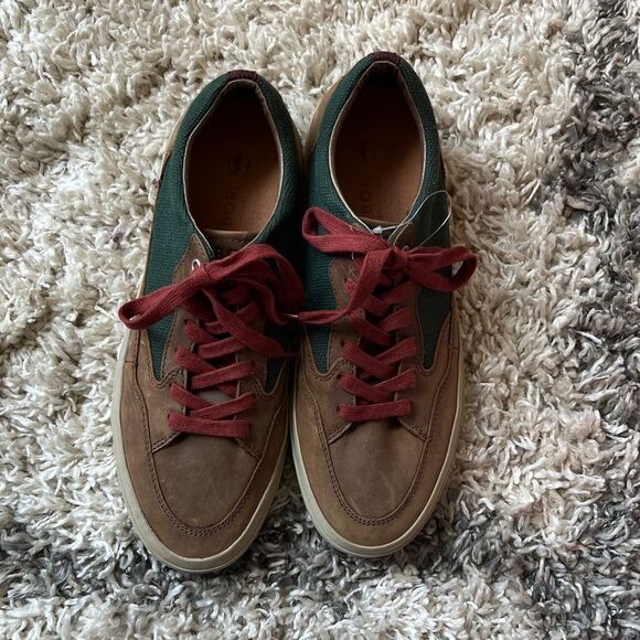 Arbor Men's Brown and Green Casual Sneakers - Picture 1 of 7